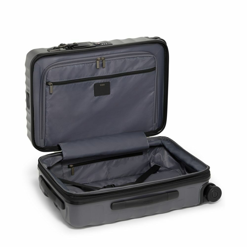 19 Degree International Expandable 4 Wheels Carry-On Grey Texture