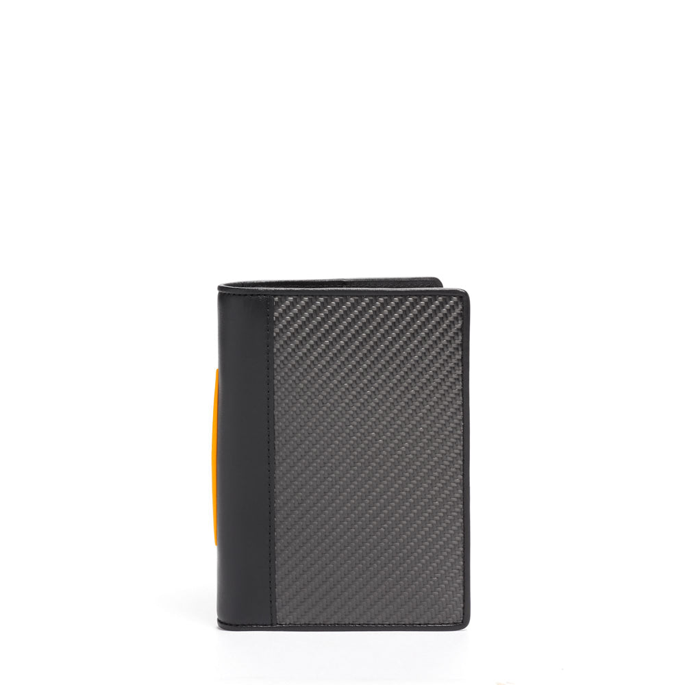 Global Double Billfold Carbon/Papaya
