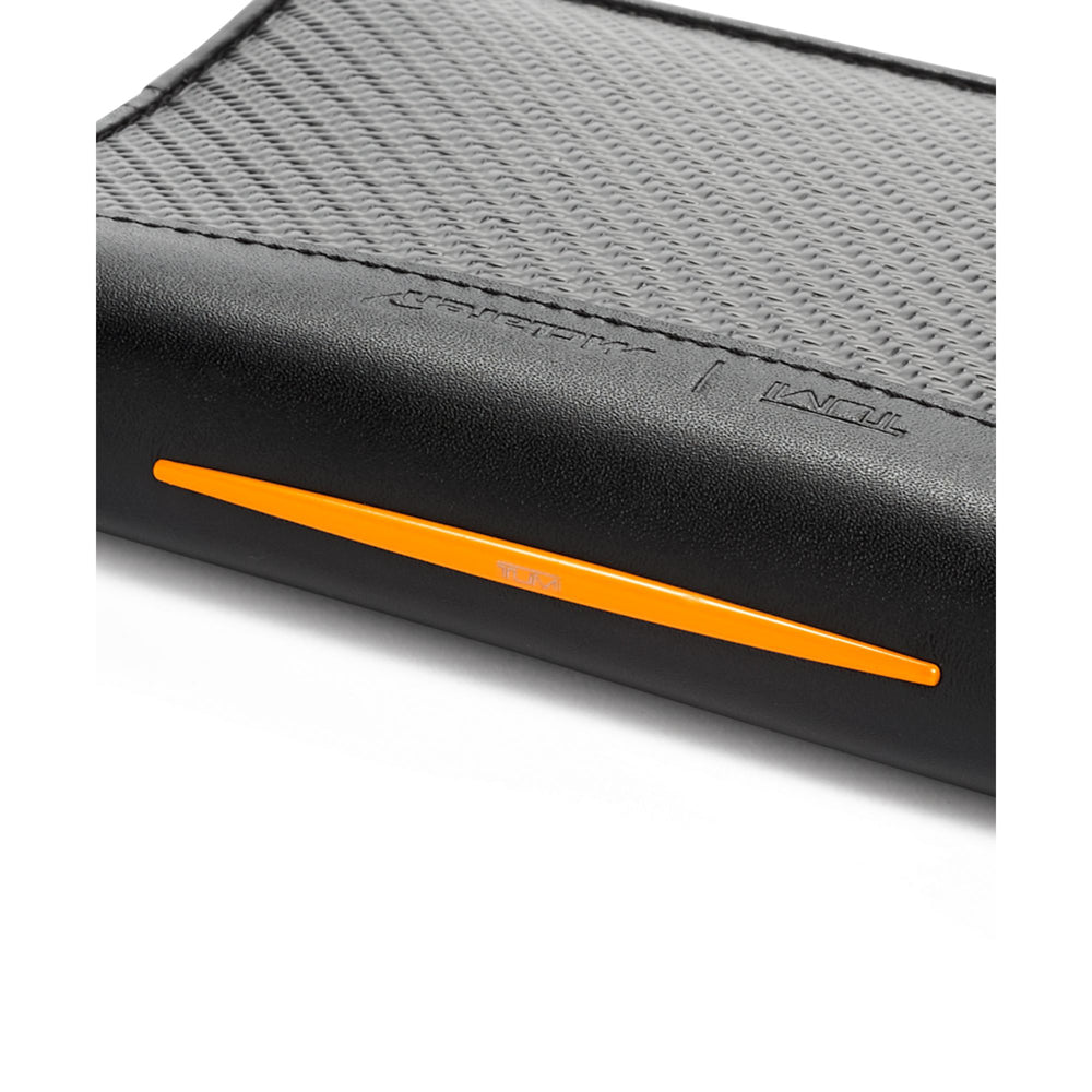 Global Double Billfold Carbon/Papaya