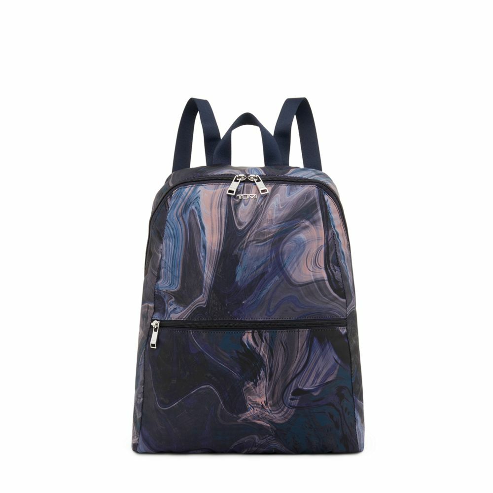 Voyageur Just In Case® Backpack Navy Liquid Print