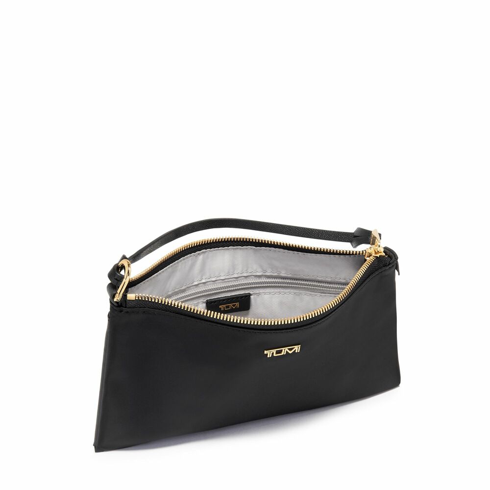 Voyageur Ankara Wristlet Pouch Black/Gold