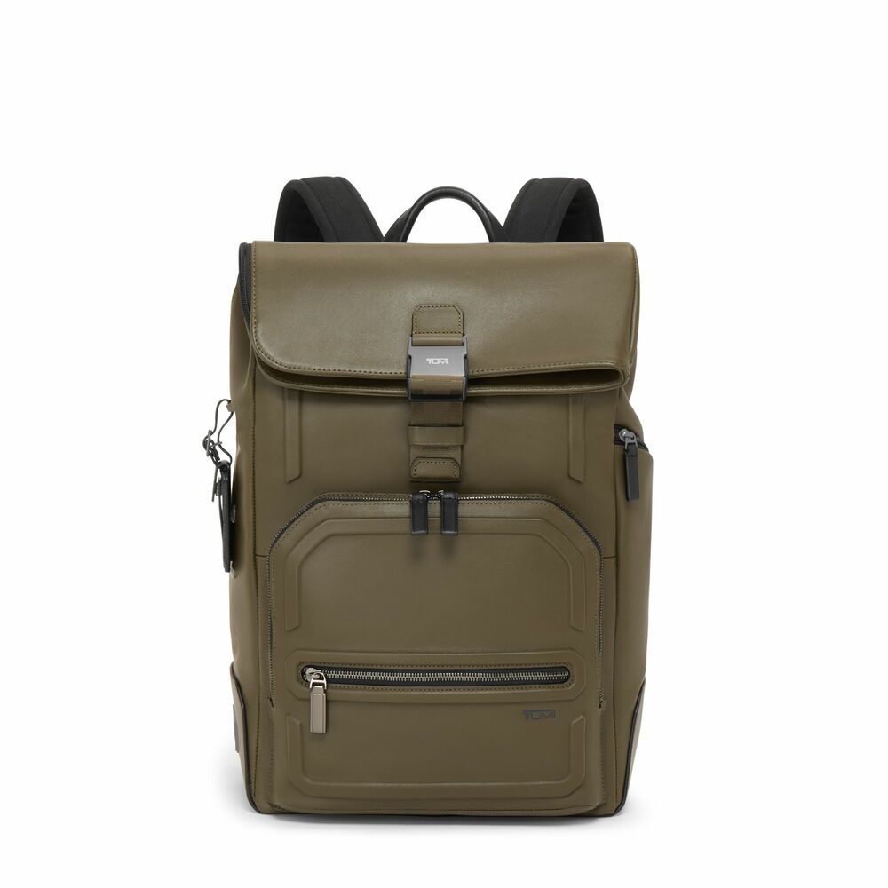 Tumi Harrison Osborn Roll Top Backpack Olive