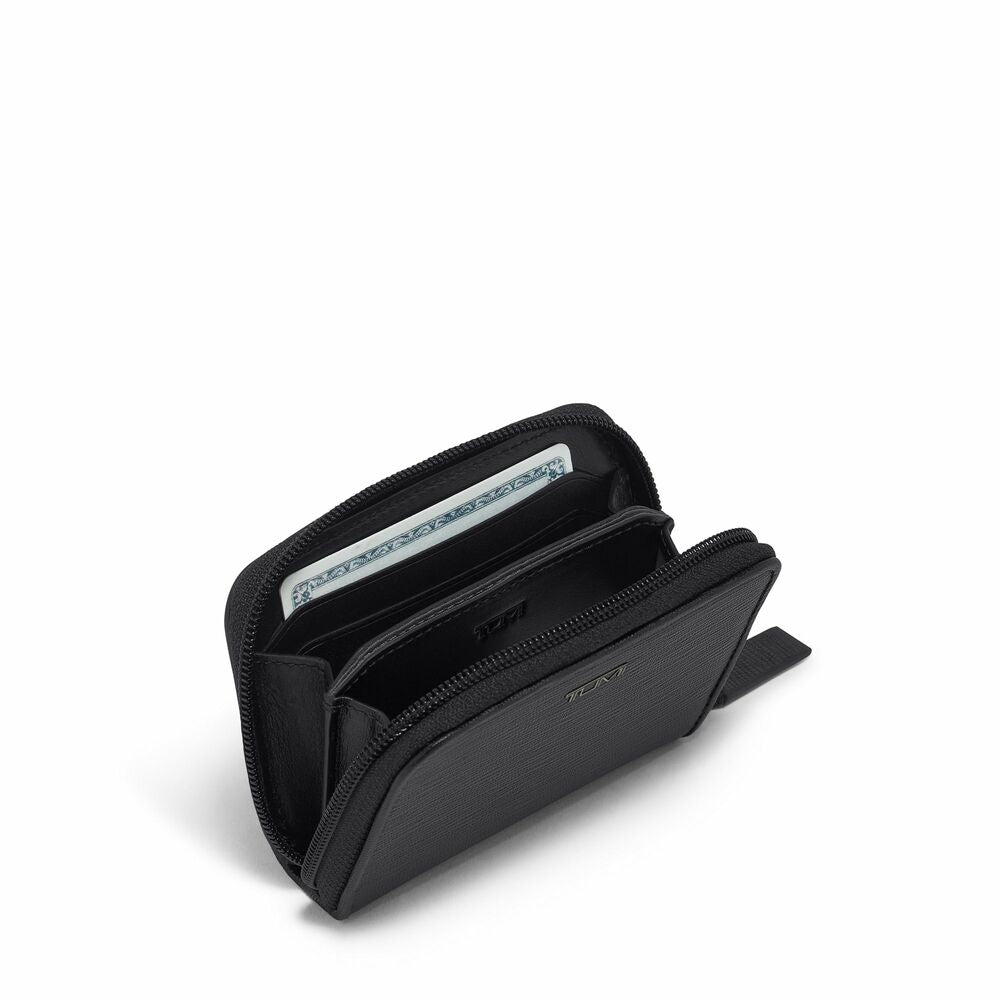 Nassau SLG Zip-Around Card Case Black Embossed