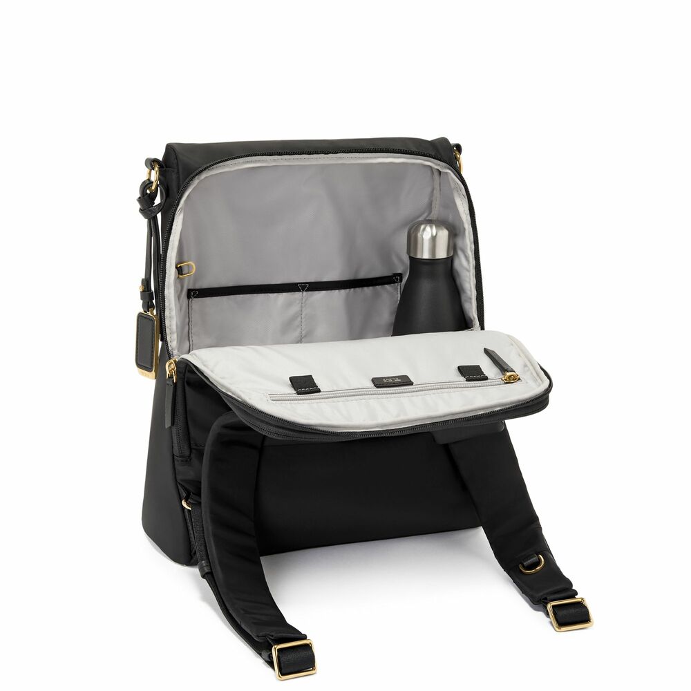Voyageur Leigh Backpack/Tote Black/Gold