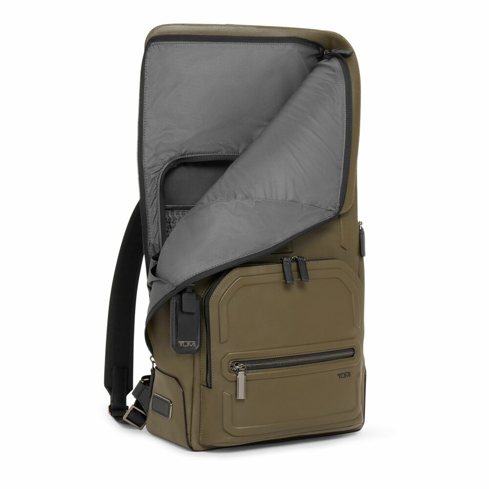 Tumi Harrison Osborn Roll Top Backpack Olive