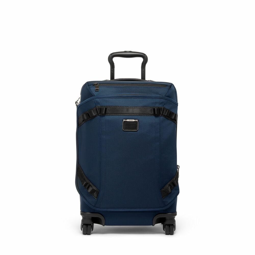 Alpha Bravo International Front Lid Expandable 4 Wheels Carry-On Navy