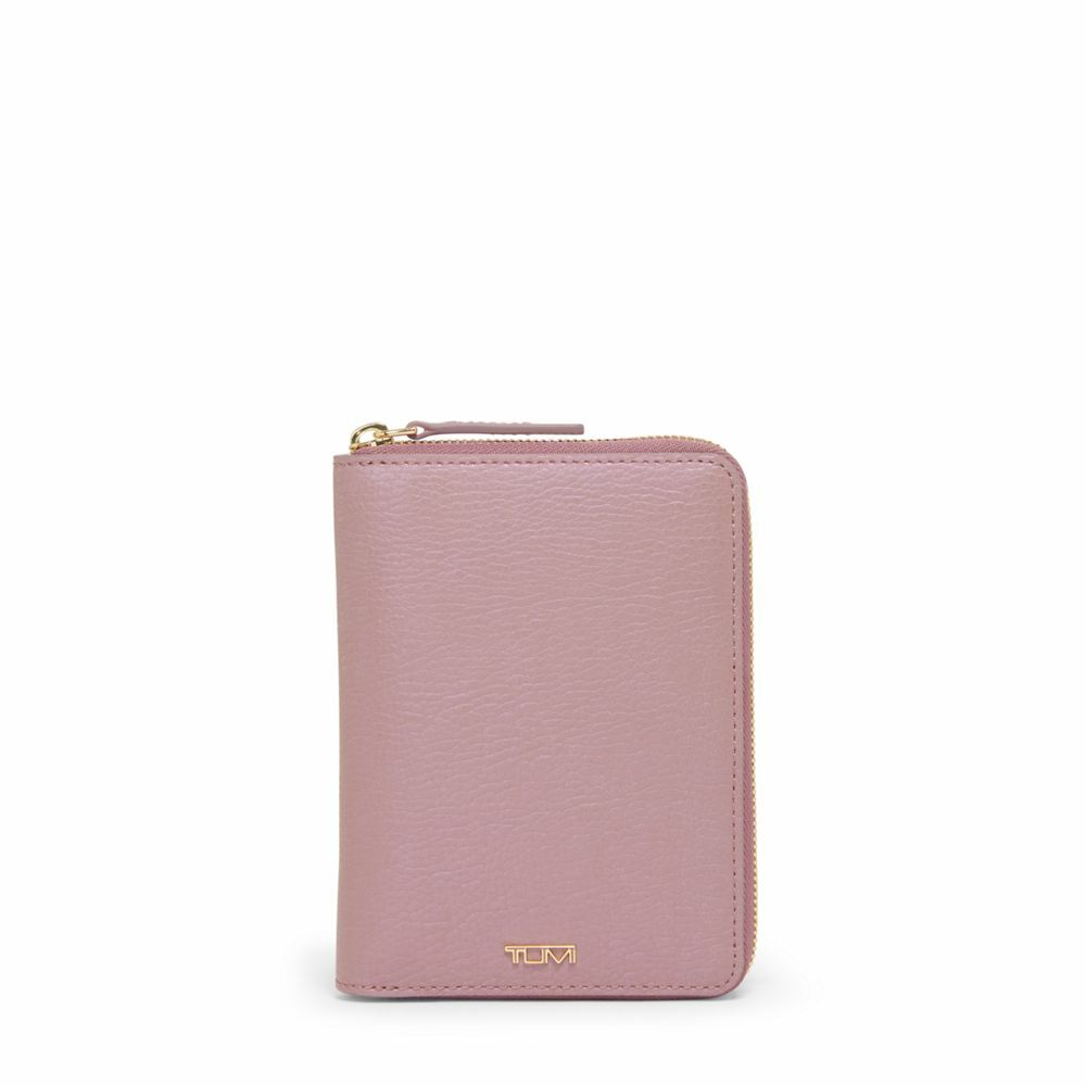Belden SLG Zip-Around Passport Case Pearl Pink