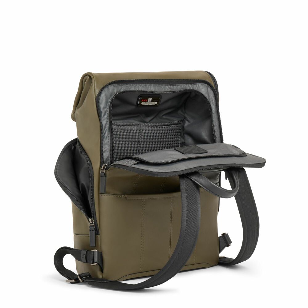 Tumi Harrison Osborn Roll Top Backpack Olive