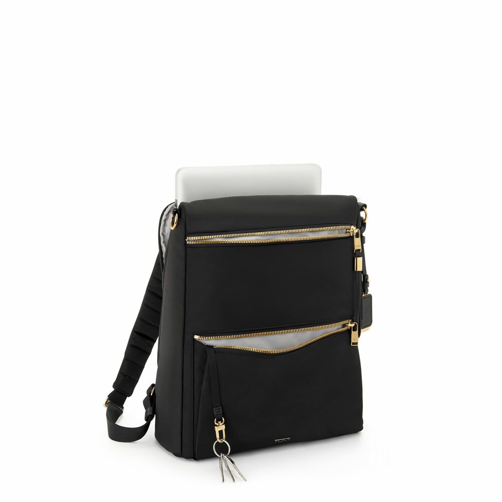 Voyageur Leigh Backpack/Tote Black/Gold