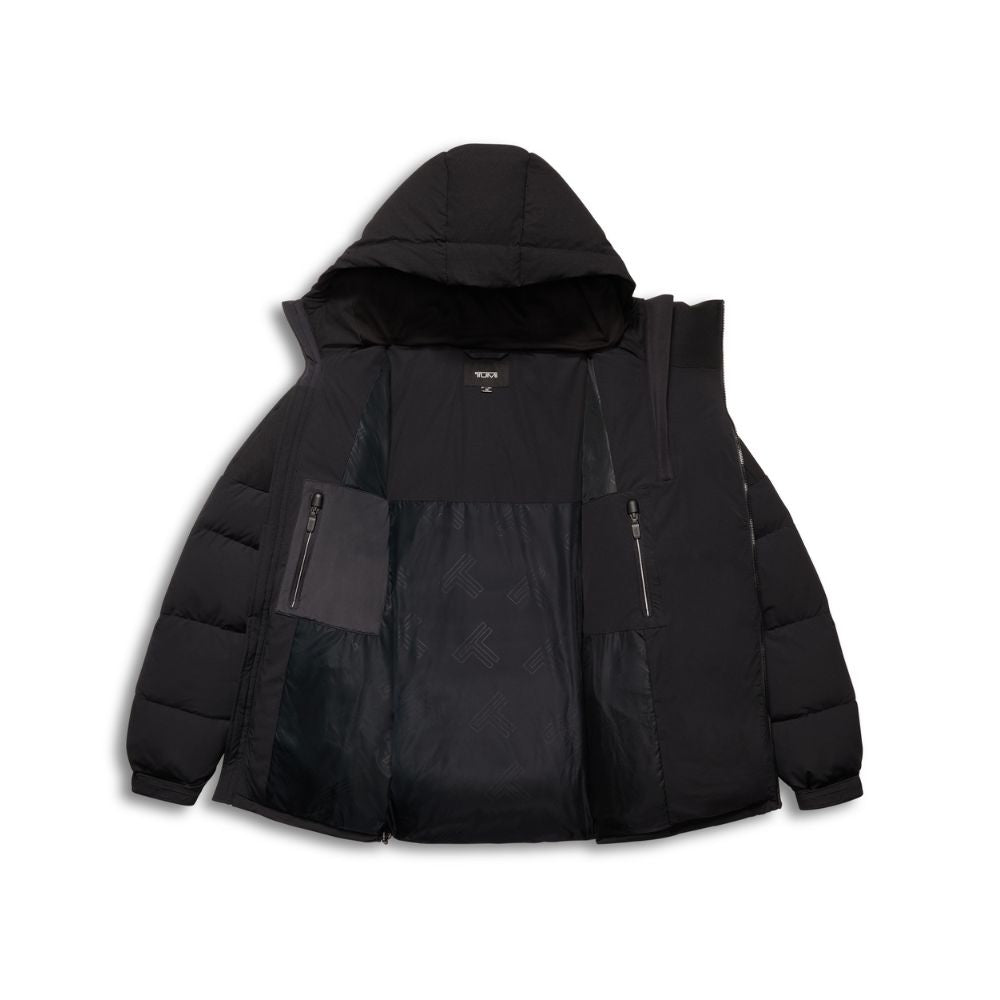 Outerwear Mens Asymmetrical Heavyweight Puffer L Black