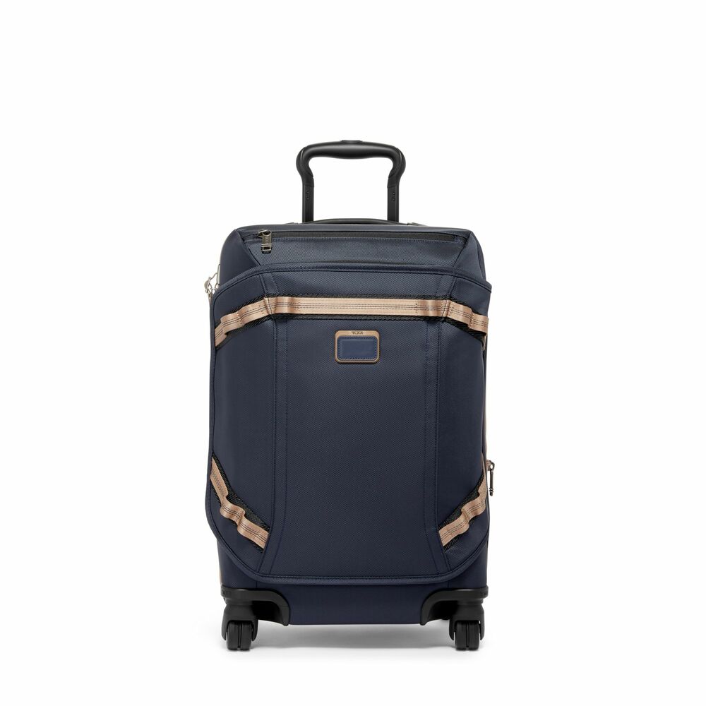 Alpha Bravo International Front Lid Expandable 4 Wheels Carry-On Midnight Navy/Khaki