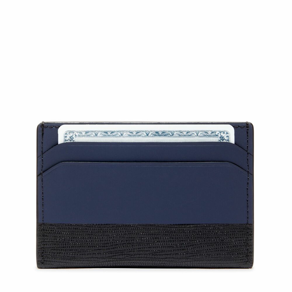 Nassau SLG Slim Card Case Navy/Black