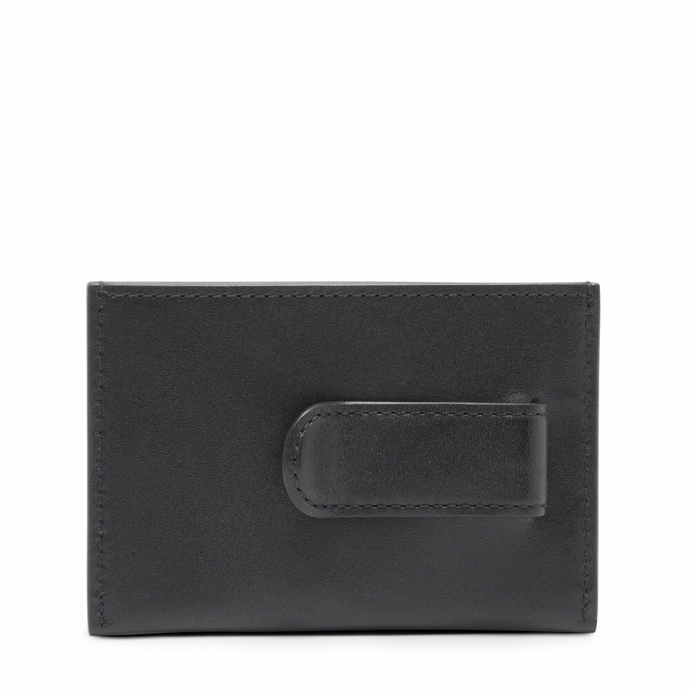 Nassau SLG Money Clip Card Case Black Smooth