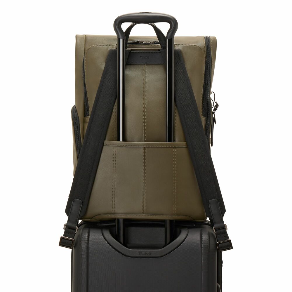 Tumi Harrison Osborn Roll Top Backpack Olive