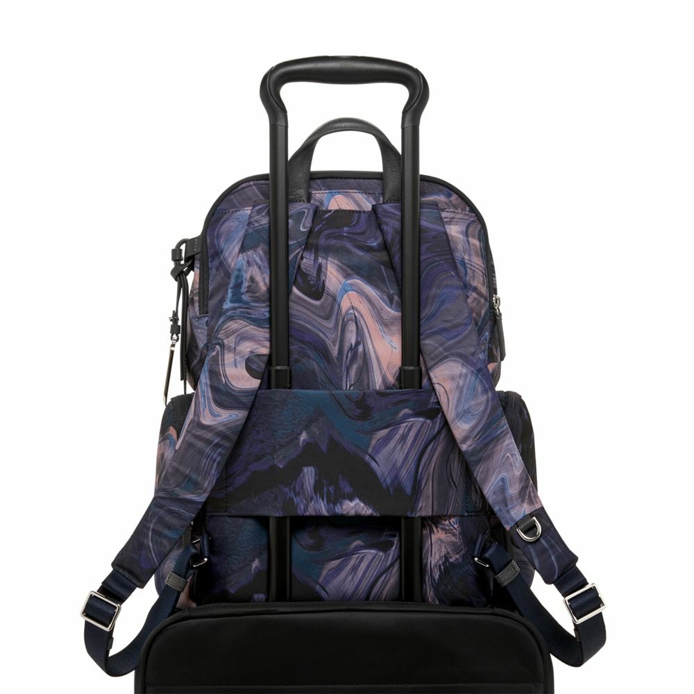 Voyageur Celina Backpack Navy Liquid Print