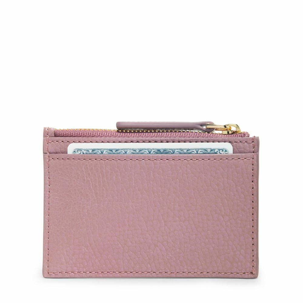 Belden SLG Zip Card Case Pearl Pink