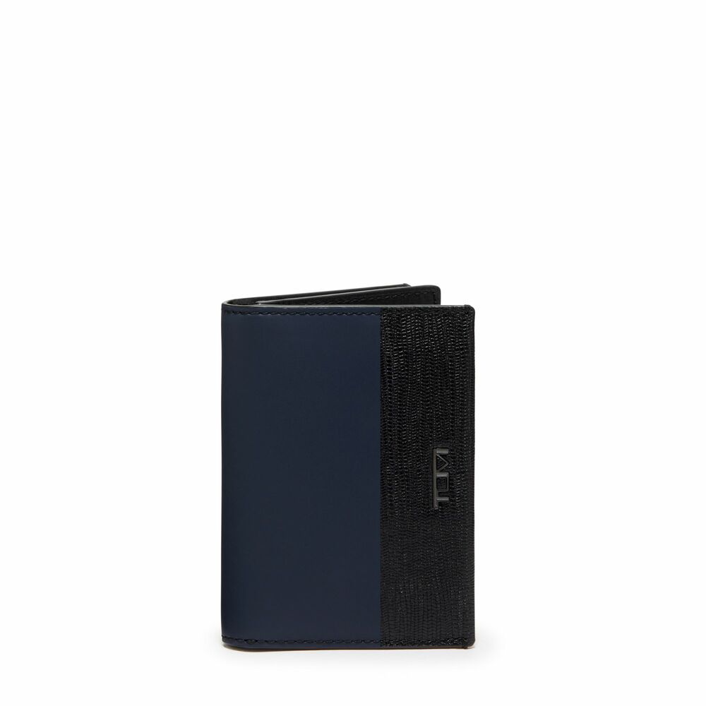 Nassau SLG Gusseted Card Case Navy/Black