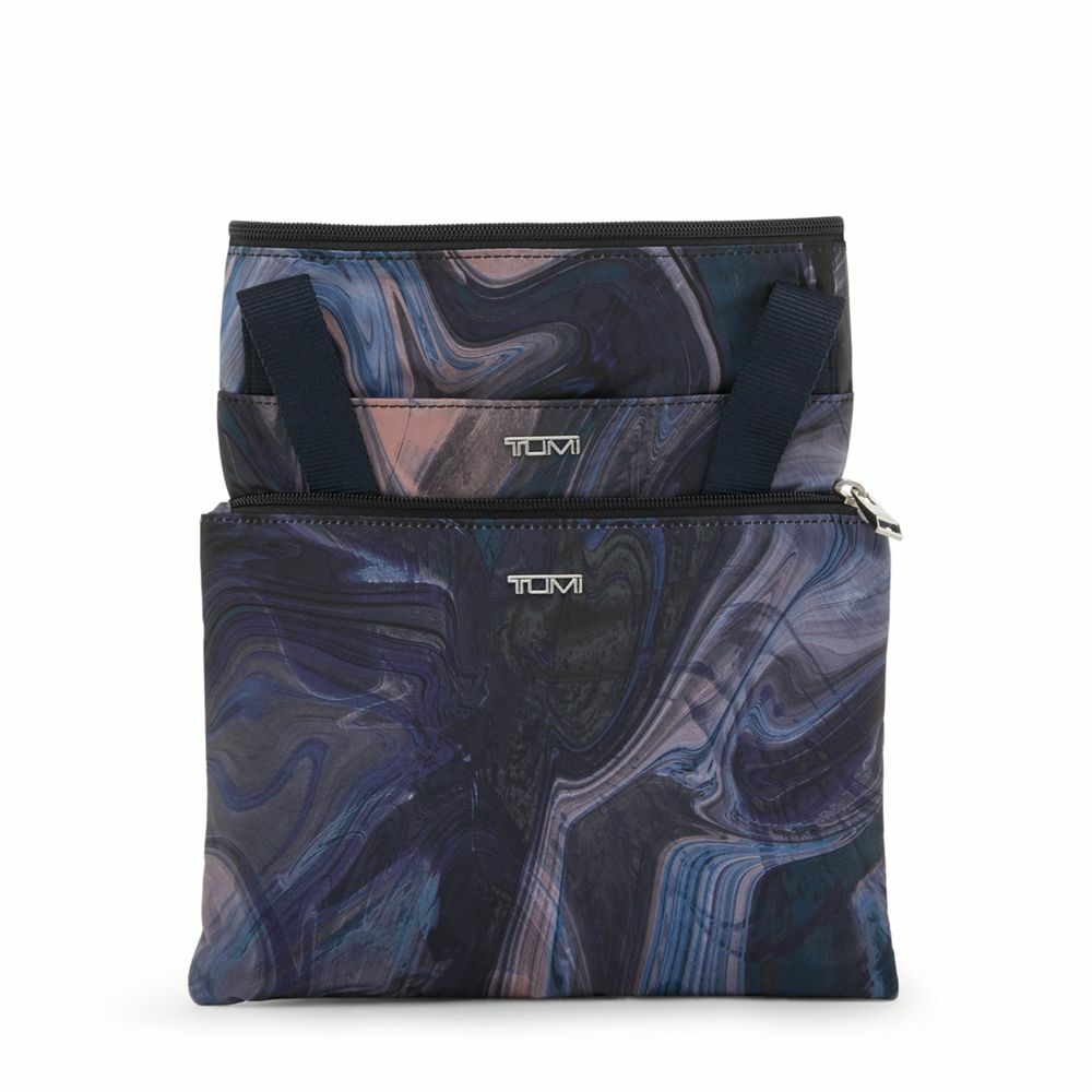 Voyageur Just In Case® Tote Navy Liquid Print