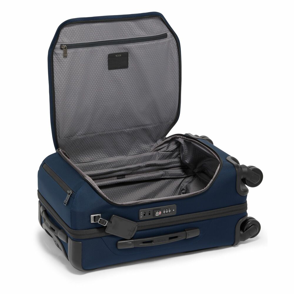 Alpha Bravo International Front Lid Expandable 4 Wheels Carry-On Navy