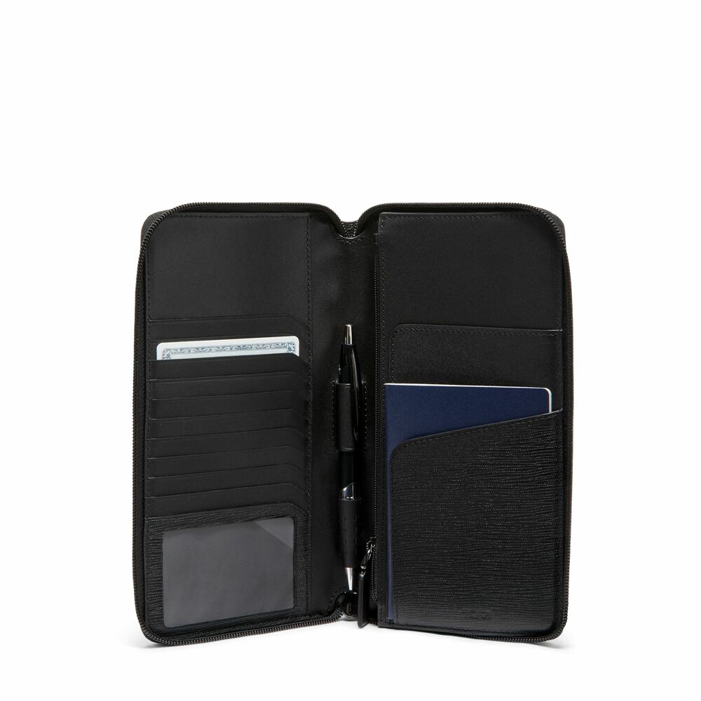 Nassau SLG Travel Wallet Black Embossed